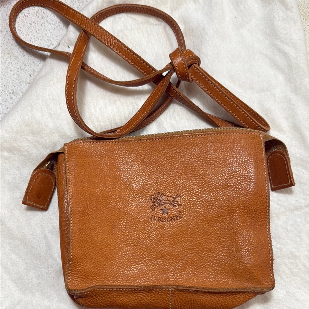 Il Bisonte Tan Leather Crossbody Bag